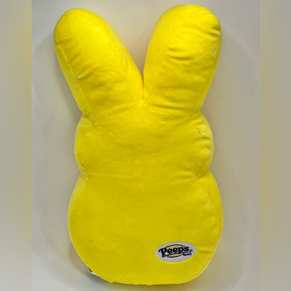 PEEPS Yellow Bunny Easter Plush 15" Pillow - Picture 2 of 5